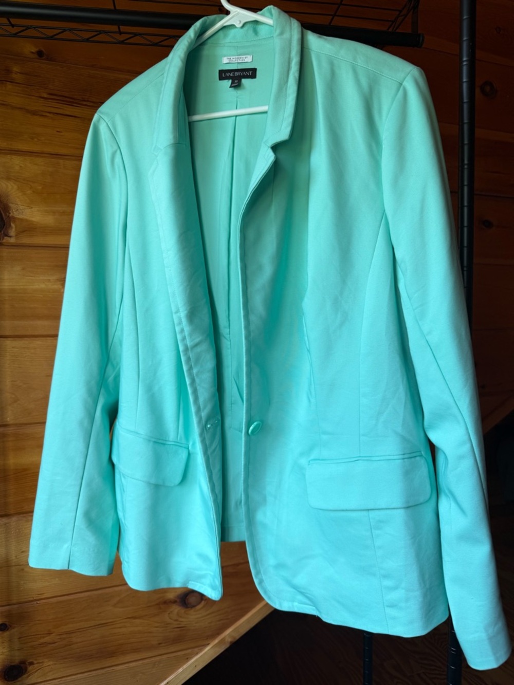 Lane Bryant Sz 22 Aqua Blazer Jacket